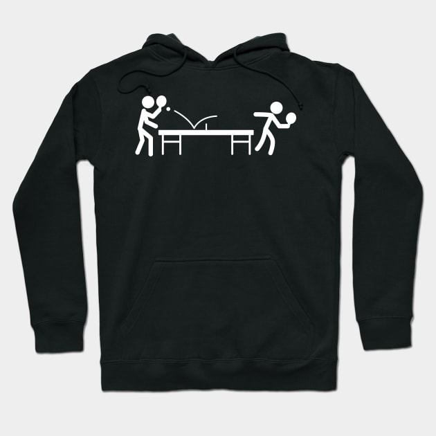 Ping Pong Table Tennis Stick Figures Pingpong Hoodie by theperfectpresents